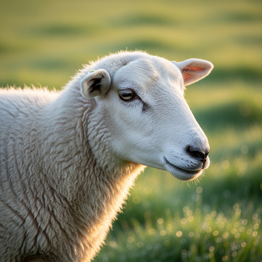 Beautiful Standard Size White Sheep grazing in nature suitable for Qurbani